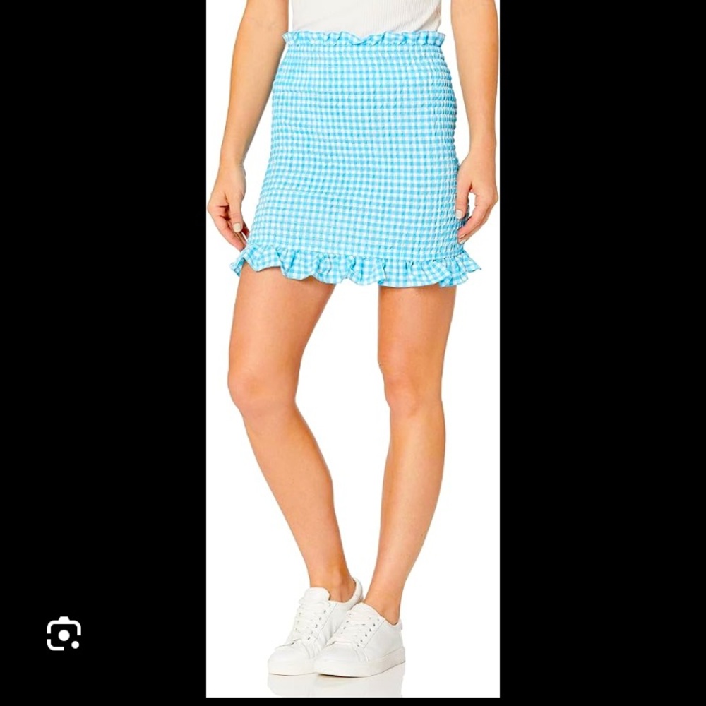 BCBGeneration Cute Blue Gingham mini skirt.